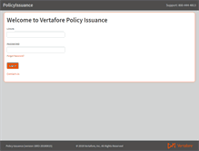 Tablet Screenshot of policyissuance.vertafore.com